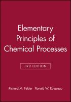 Elementary principles of chemical processes :