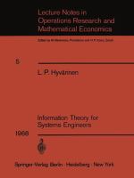 Information theory for systems engineers /