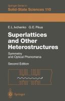Superlattices and other heterostructures : symmetry and optical phenomena /