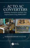 AC to AC converters : modeling, simulation, and real time implementation using SIMULINK /