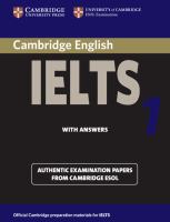 Cambridge practice tests for IELTS 1 /