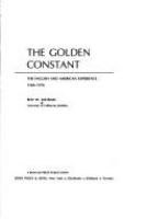 The golden constant : the English and American experience, 1560-1976 /