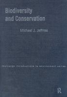 Biodiversity and conservation /