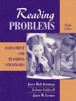 Reading problems : assessment and teaching strategies /
