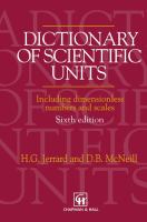 Dictionary of scientific units including dimensionless numbers and scales /