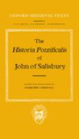 The Historia pontificalis of John of Salisbury /