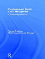 Purchasing and supply chain management : a sustainability perspective /