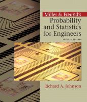 Miller and Freund's probability and statistics for engineers /