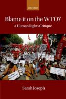 Blame it on the WTO? : a human rights critique /
