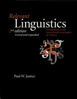Relevant linguistics : an introduction to the structure and use of English for teachers /