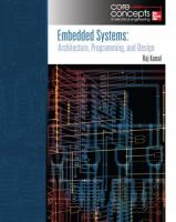 Embedded systems : architecture, programming and design /