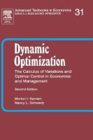 Dynamic optimization : the calculus of variations and optimal control in economics and management /
