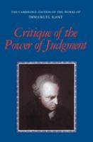 Critique of the power of judgment /