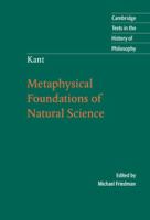 Metaphysical foundations of natural science /