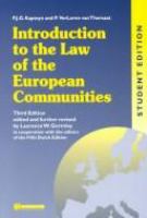 Introduction to the law of the European Communities : from Maastricht to Amsterdam /