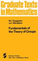 Fundamentals of the theory of groups /