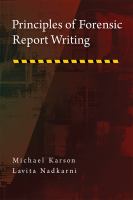 Principles of forensic report writing /