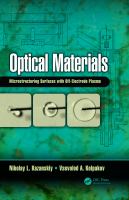 Optical Materials : Microstructuring Surfaces with Off-Electrode Plasma /