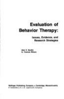 Evaluation of behavior therapy : issues, evidence, and research strategies /