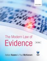 The modern law of evidence.