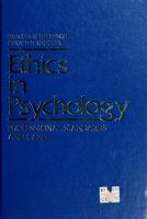 Ethics in psychology : professional standards and cases /