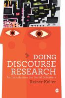Doing discourse research : an introduction for social scientists /