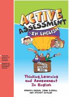 Active assessment in English : thinking, learning and assessment in English /