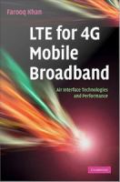 LTE for 4G mobile broadband air interface technologies and performance /