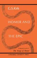 Homer and the epic : a shortened version of "The songs of Homer" /
