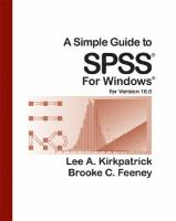 A simple guide to SPSS : for version 16.0 /
