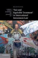 'Fair and Equitable Treatment' in International Investment Law /