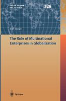 The role of multinational enterprises in globalization /
