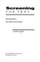 Screening the text : intertextuality in new wave French cinema /