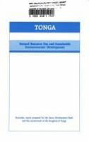 Tonga : natural resource use and sustainable socioeconomic development : economic report /