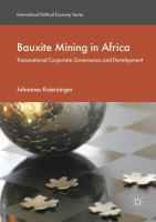 Bauxite Mining in Africa : Transnational Corporate Governance and Development /