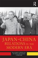 Japan-China relations in the modern era /