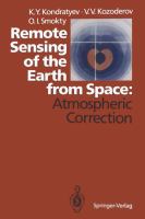 Remote sensing of the earth from space : atmospheric correction /