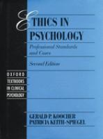Ethics in psychology : professional standards and cases /