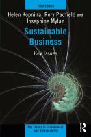 Sustainable business key issues.