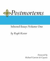 Postmortems : selected essays /