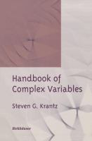 Handbook of complex variables /