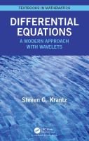 Differential equations : a modern approach with wavelets /