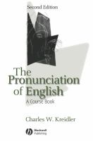 The pronunciation of English : a course book /