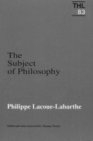 The subject of philosophy /