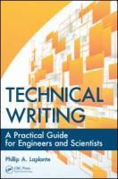 Technical writing : a practical guide for engineers and scientists /