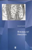 Minimalist analysis /