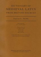 Dictionary of medieval Latin from British sources /