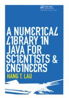 A numerical library in Java for scientists and engineers /