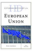 Historical dictionary of the European Union /