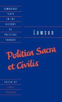 Politica sacra et civilis /